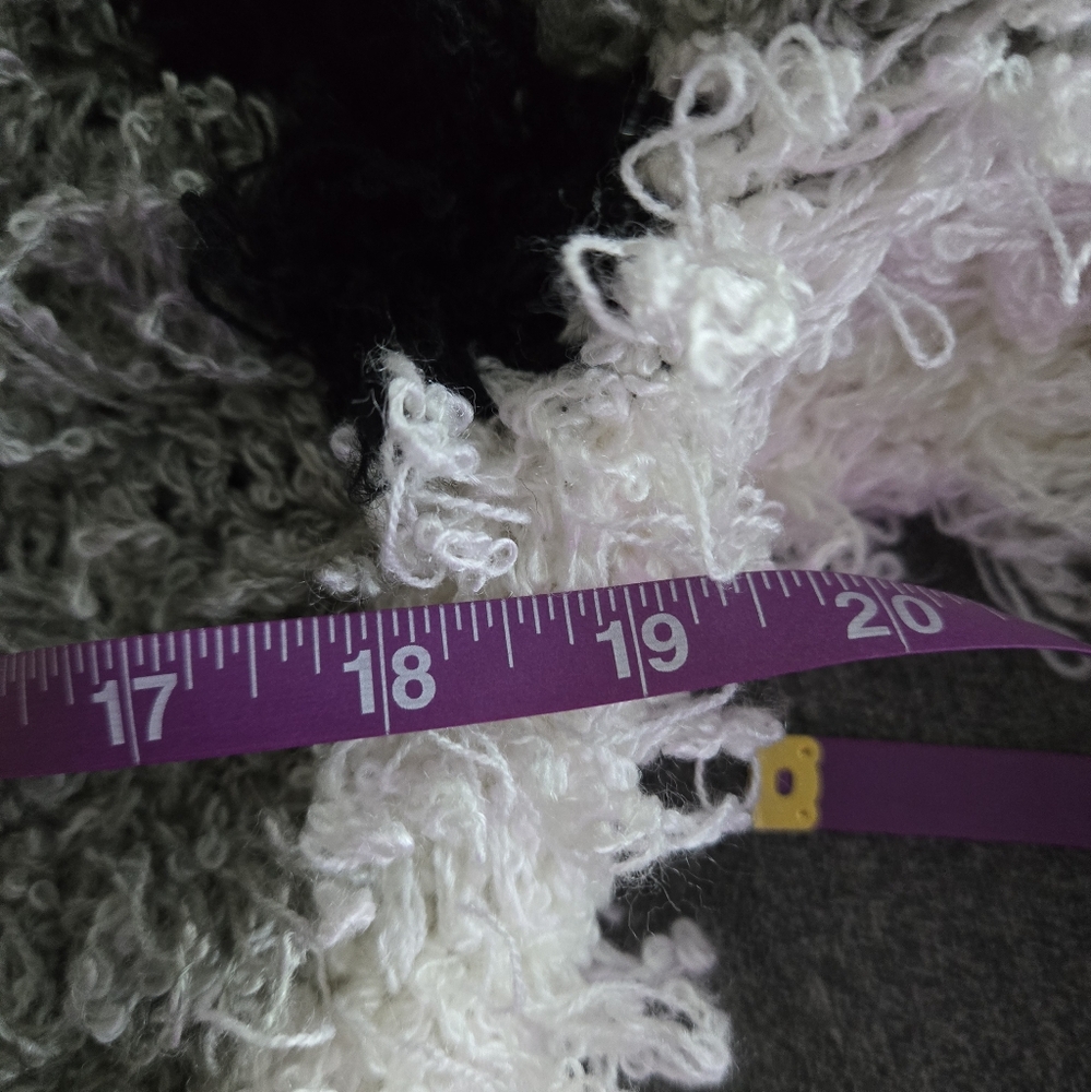 Answers By Riddles Fringe Boho Shaggy Colorblock … - image 7